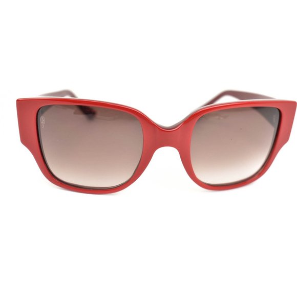 CARTIER Burgundy/Red & Double C Logo Sunglasses nm - Picture 5 of 10